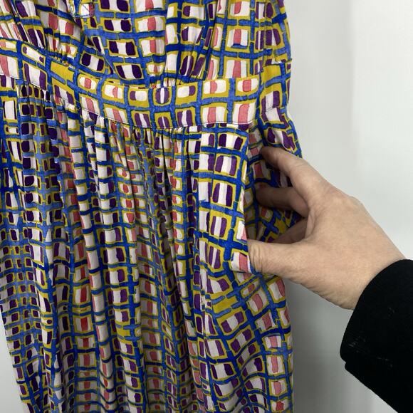 Plenty Tracy Reece Sleeveless Dress size 4 Colorful Hand Batik Pattern Pockets - Picture 6 of 11